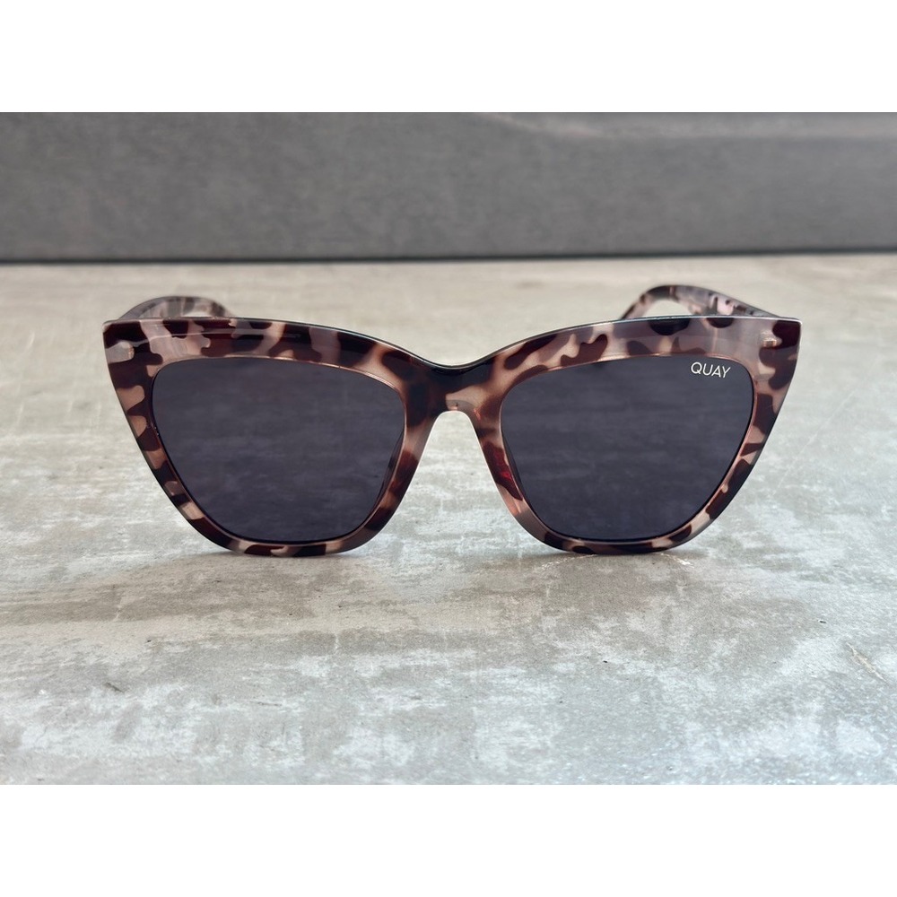 Quay For Keeps Sunglasses Womens OS Tortoise Cat Eye Oversized Retro
